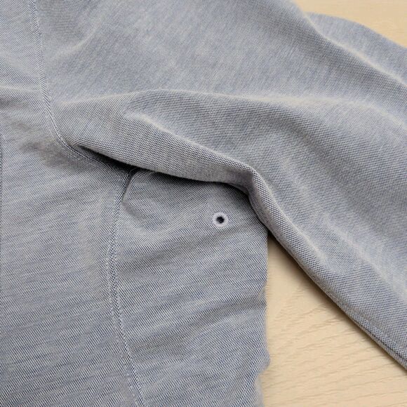 Lululemon Shirt Mens XL Blue Commission Long Sleeve Oxford Chambray Vented - Picture 3 of 10